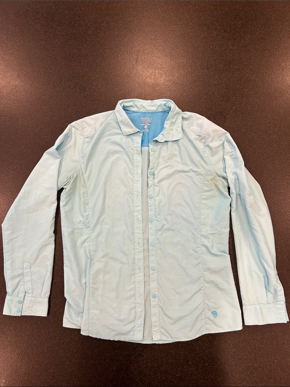 Mountain Hardwear Light Blue Women’s Casual Button-Down Shirt Size 10